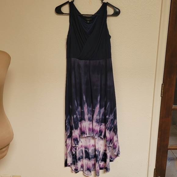 Simply Vera Blue and Purple High Low Dress - Picture 2 of 5